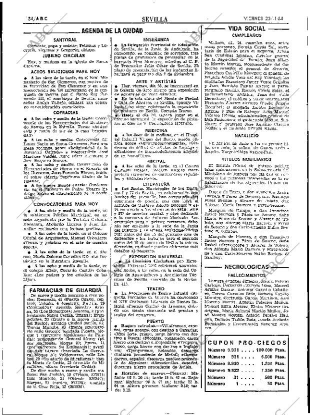 ABC SEVILLA 23-11-1984 página 34
