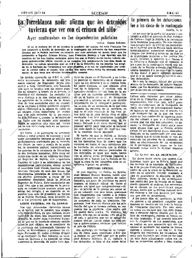 ABC SEVILLA 23-11-1984 página 43