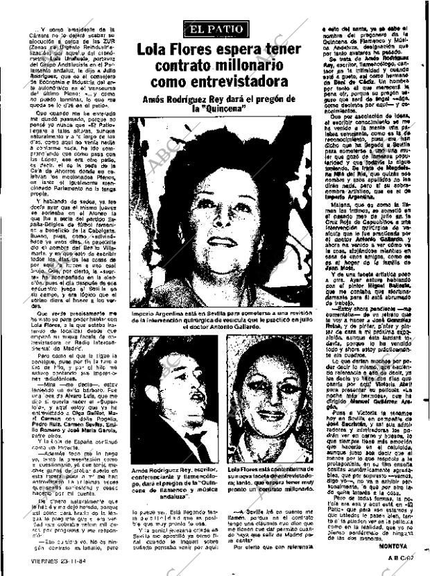 ABC SEVILLA 23-11-1984 página 67