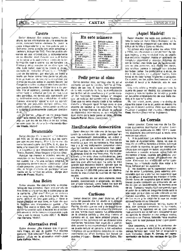 ABC MADRID 24-11-1984 página 14