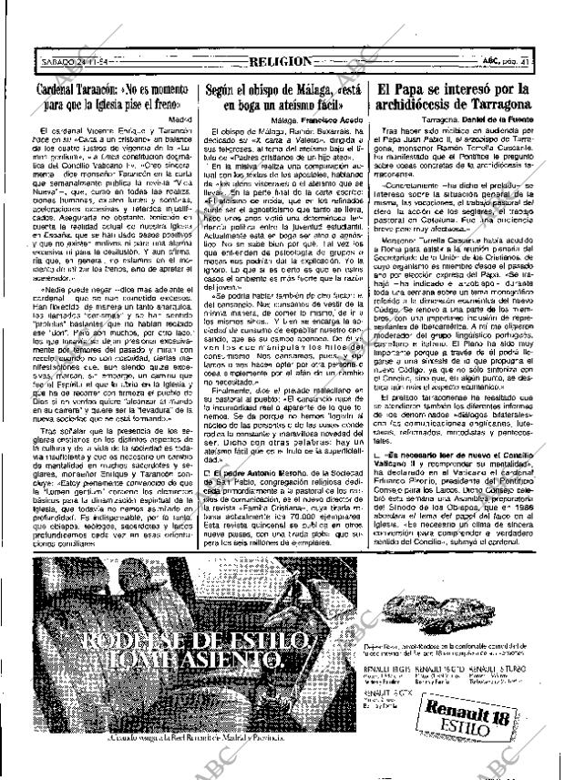 ABC MADRID 24-11-1984 página 41