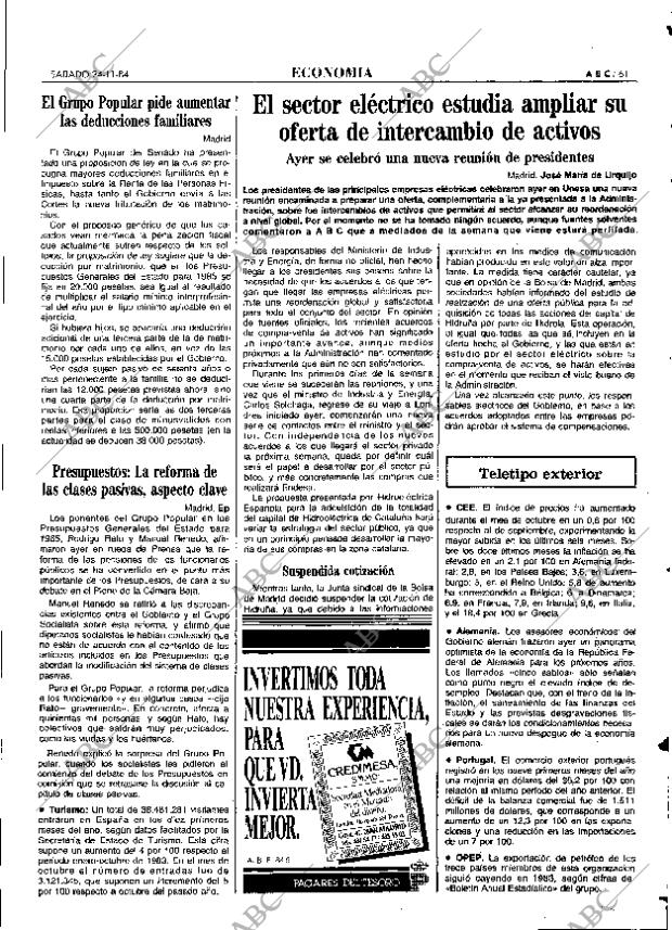 ABC MADRID 24-11-1984 página 61