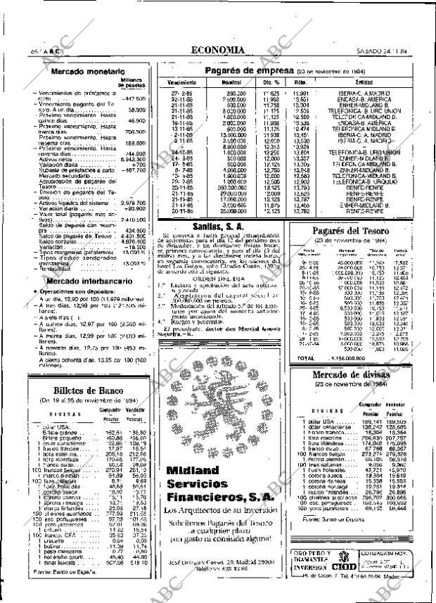 ABC MADRID 24-11-1984 página 66