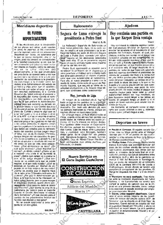 ABC MADRID 24-11-1984 página 71