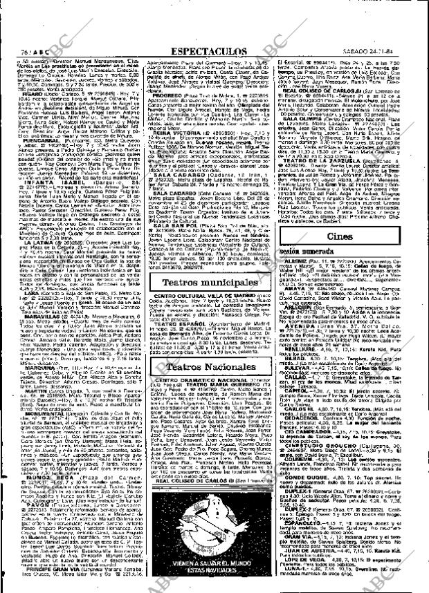 ABC MADRID 24-11-1984 página 76