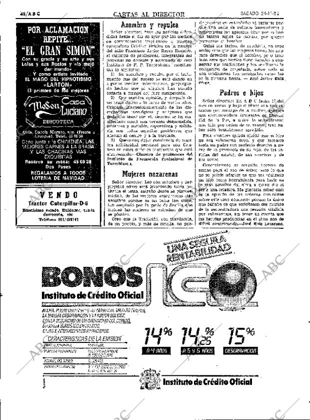 ABC SEVILLA 24-11-1984 página 48