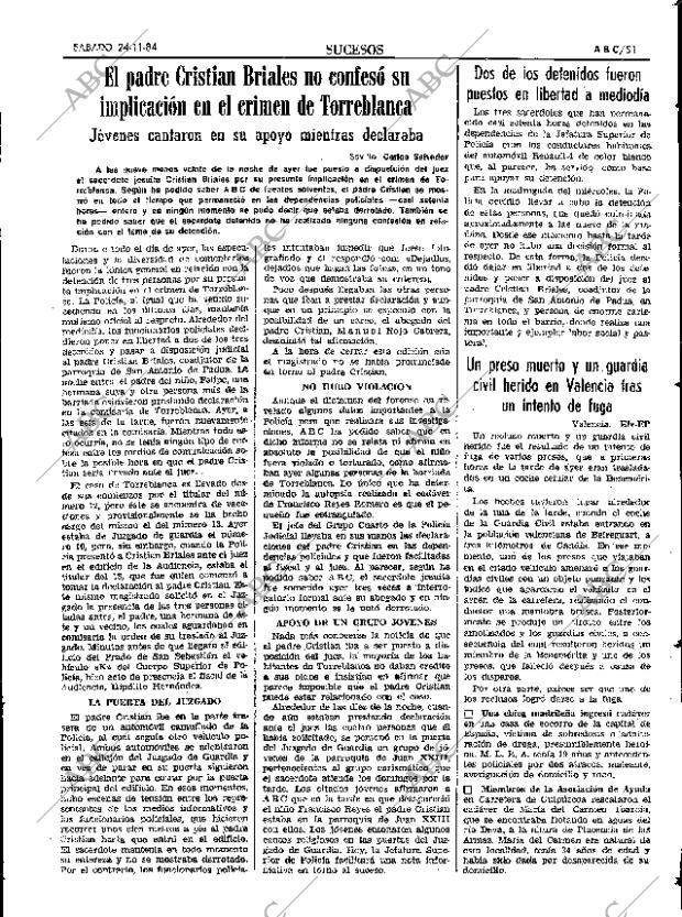 ABC SEVILLA 24-11-1984 página 51