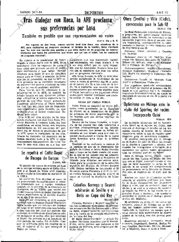 ABC SEVILLA 24-11-1984 página 55