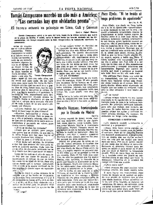 ABC SEVILLA 24-11-1984 página 59