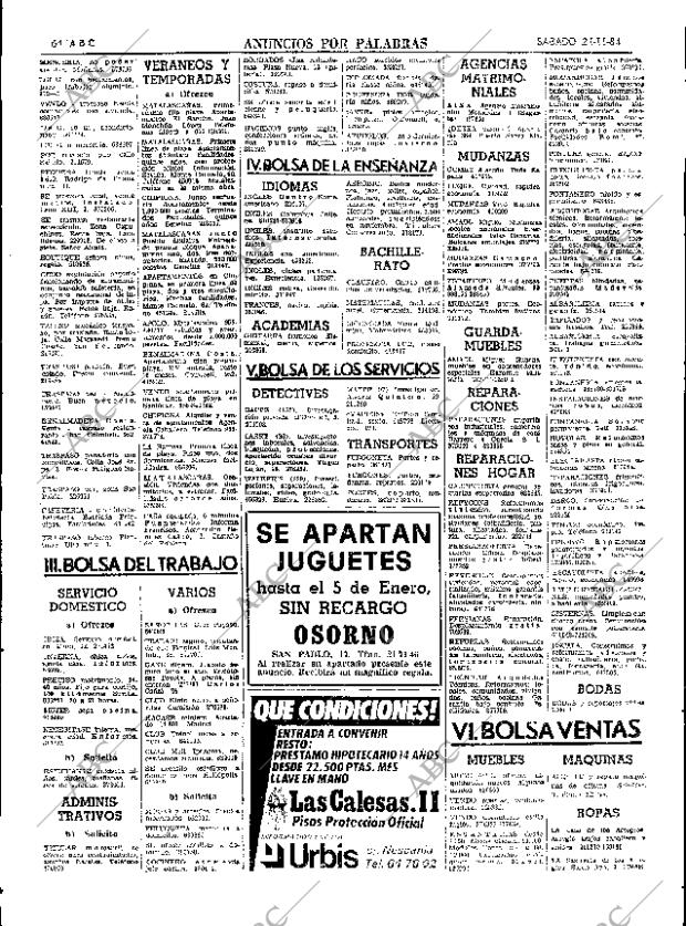 ABC SEVILLA 24-11-1984 página 64