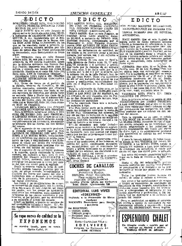 ABC SEVILLA 24-11-1984 página 67