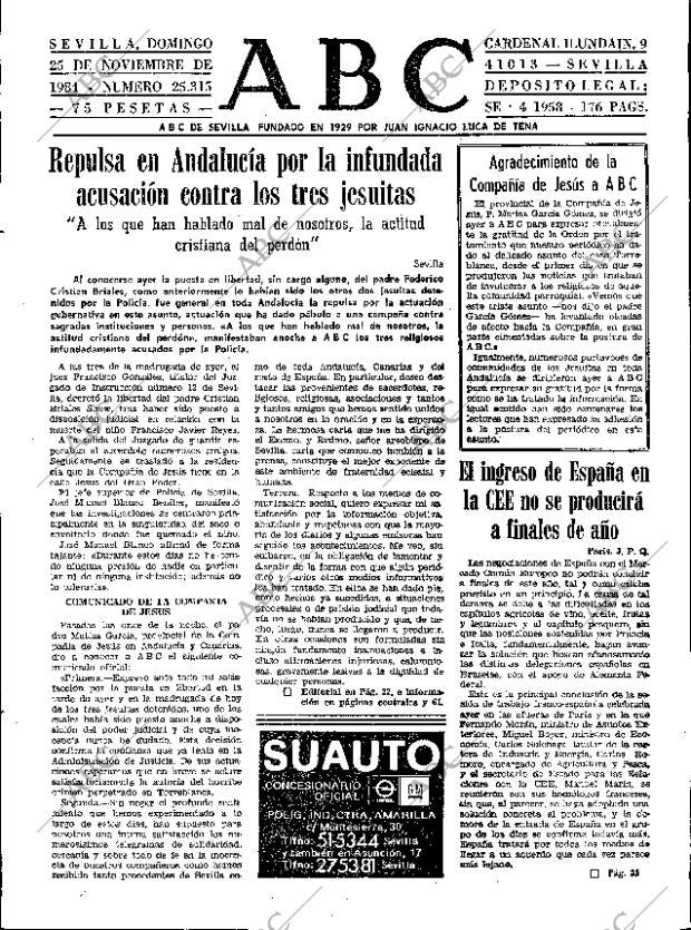 ABC SEVILLA 25-11-1984 página 21