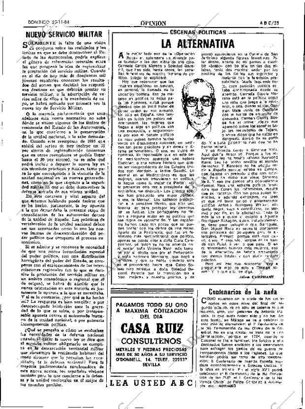 ABC SEVILLA 25-11-1984 página 23