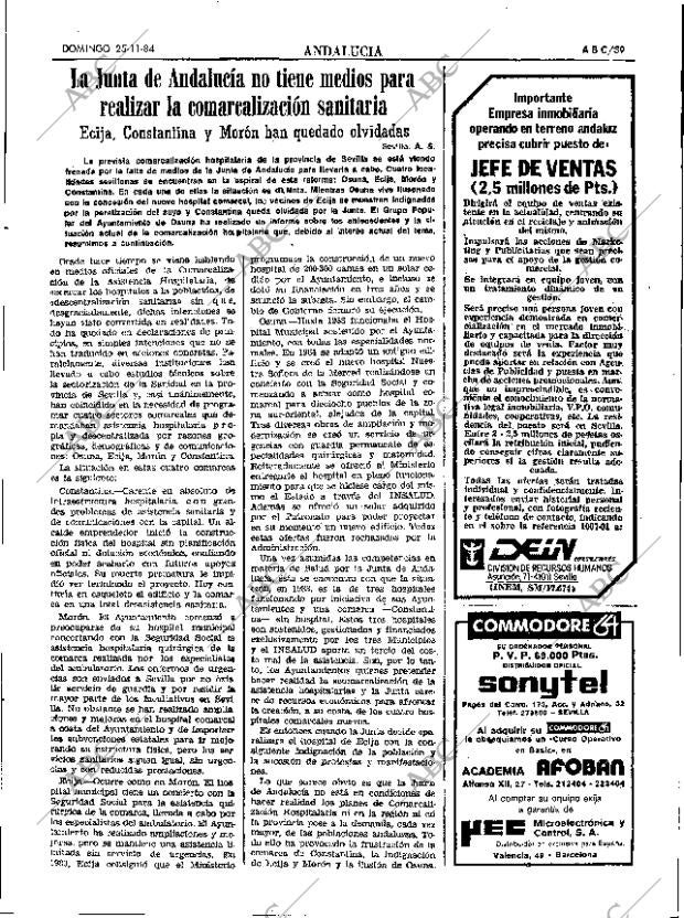 ABC SEVILLA 25-11-1984 página 39