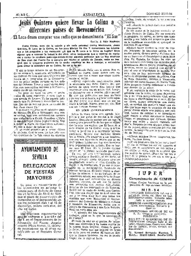 ABC SEVILLA 25-11-1984 página 40