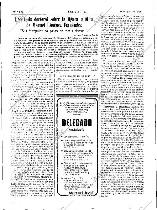 ABC SEVILLA 25-11-1984 página 42