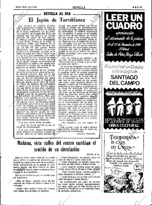 ABC SEVILLA 25-11-1984 página 47