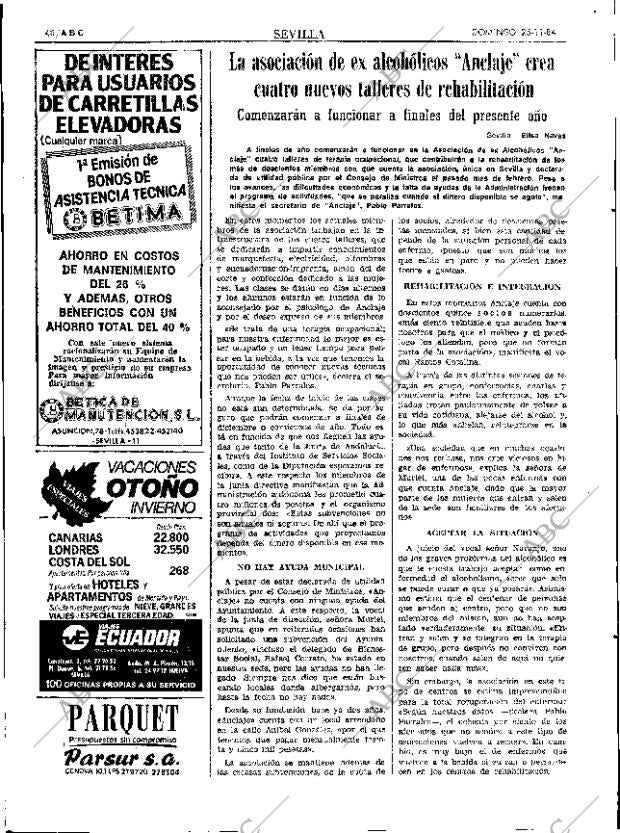ABC SEVILLA 25-11-1984 página 48