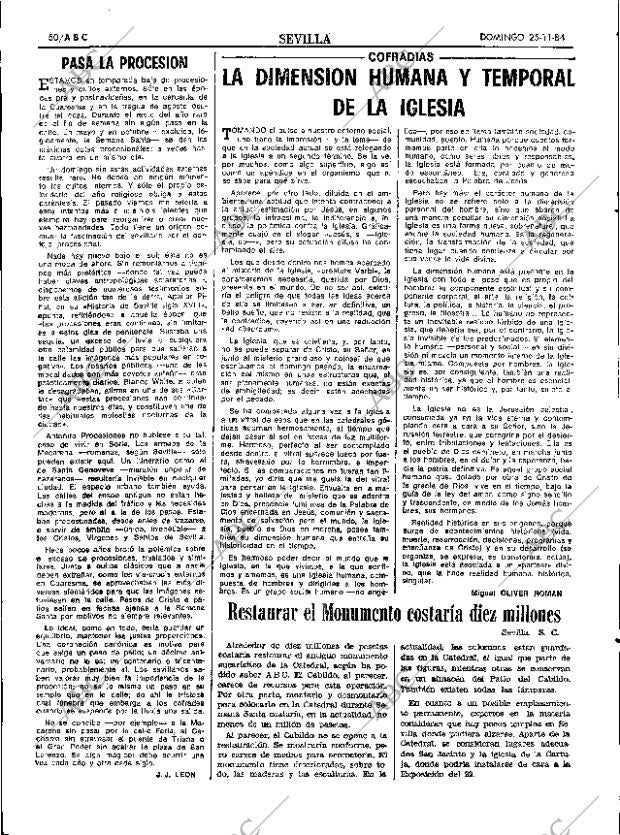 ABC SEVILLA 25-11-1984 página 50