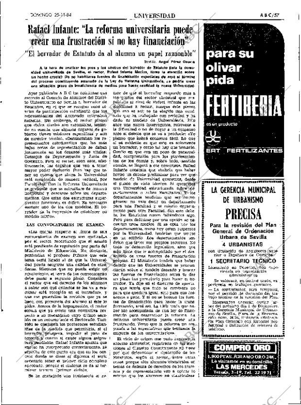 ABC SEVILLA 25-11-1984 página 57