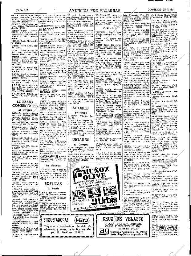 ABC SEVILLA 25-11-1984 página 74