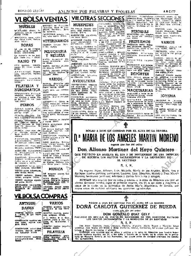 ABC SEVILLA 25-11-1984 página 77
