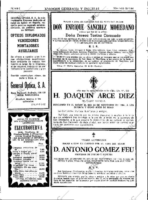 ABC SEVILLA 25-11-1984 página 78