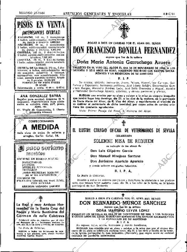 ABC SEVILLA 25-11-1984 página 81