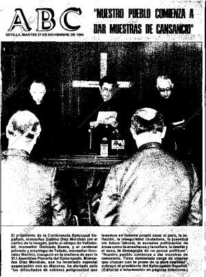 ABC SEVILLA 27-11-1984 página 1