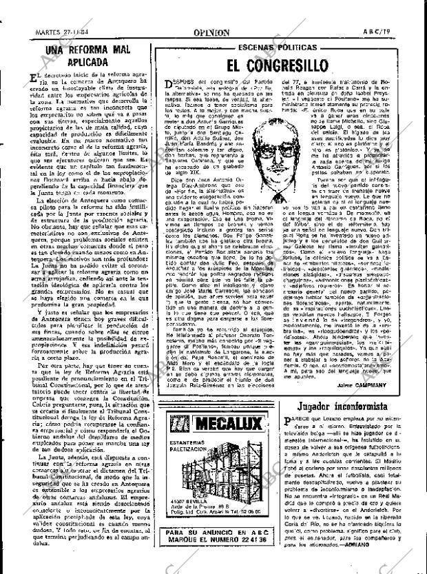 ABC SEVILLA 27-11-1984 página 19