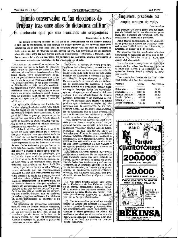 ABC SEVILLA 27-11-1984 página 29
