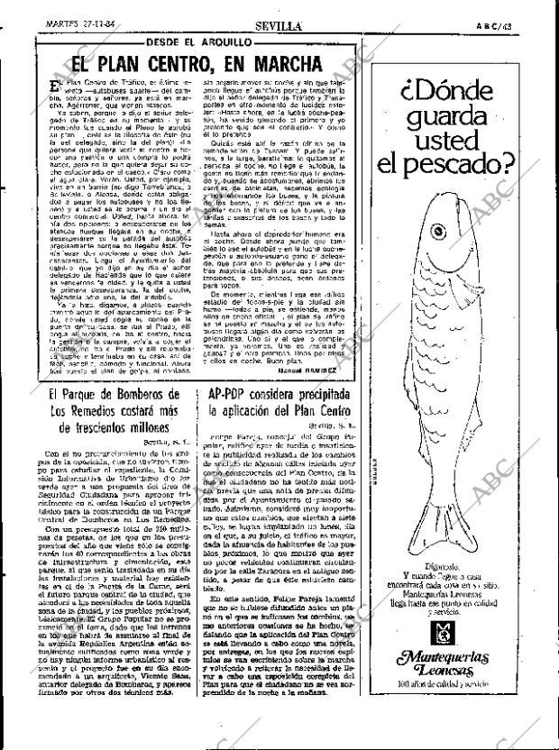 ABC SEVILLA 27-11-1984 página 43