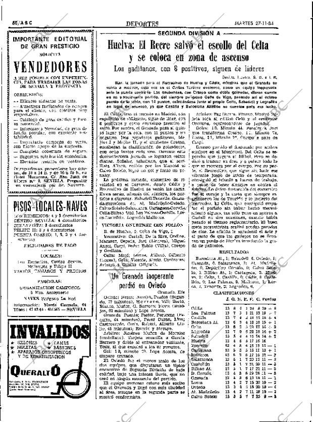 ABC SEVILLA 27-11-1984 página 58