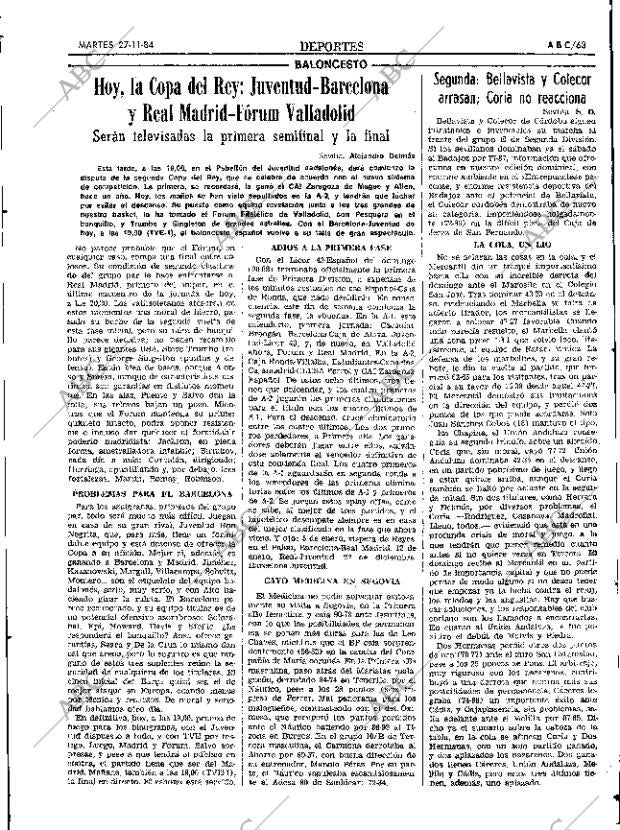 ABC SEVILLA 27-11-1984 página 63