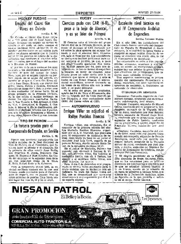 ABC SEVILLA 27-11-1984 página 64