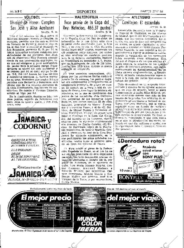 ABC SEVILLA 27-11-1984 página 66