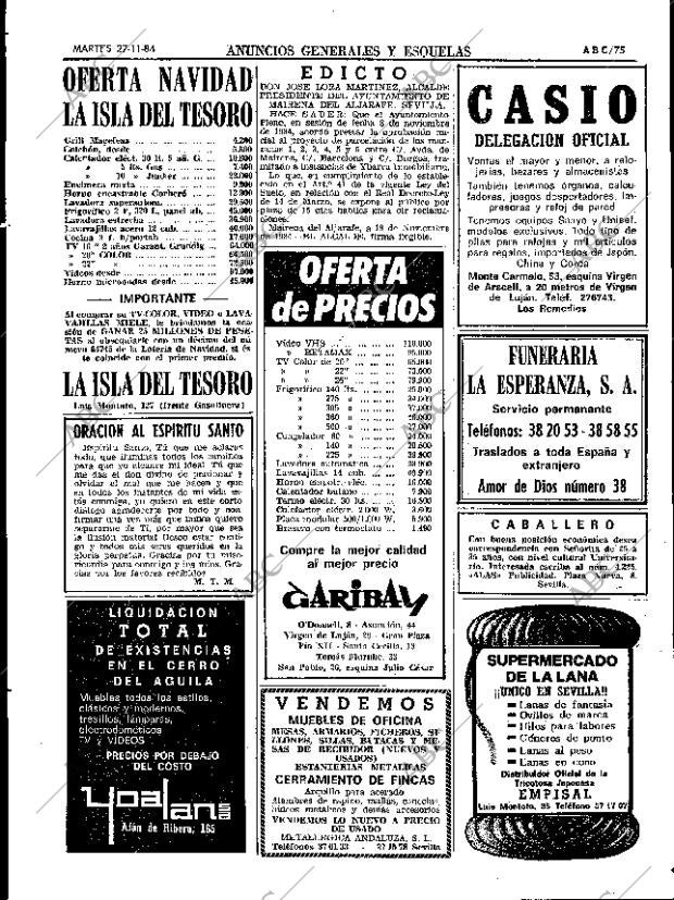 ABC SEVILLA 27-11-1984 página 75