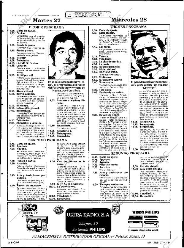 ABC SEVILLA 27-11-1984 página 94