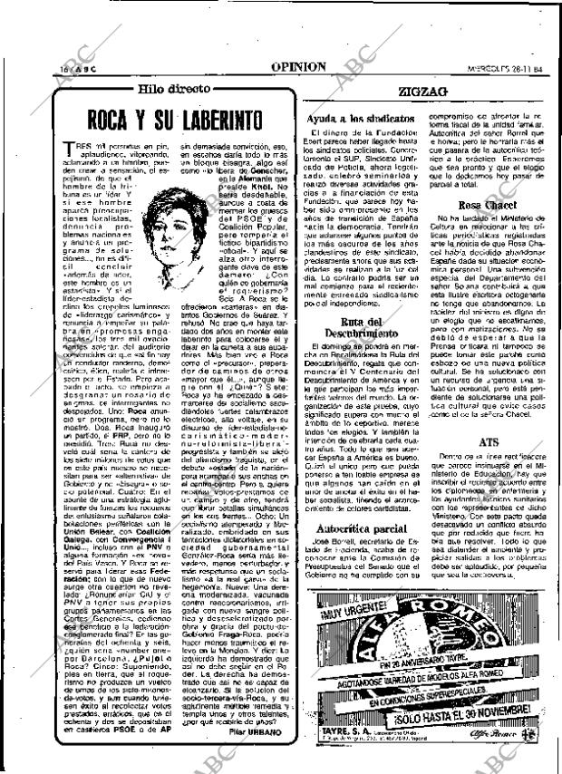 ABC MADRID 28-11-1984 página 16