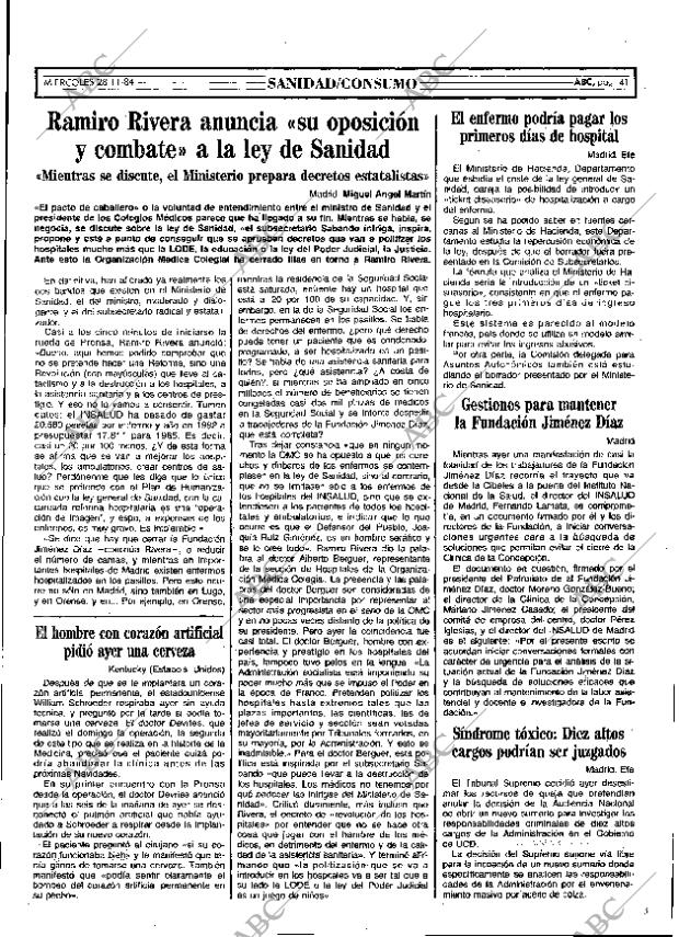 ABC MADRID 28-11-1984 página 41