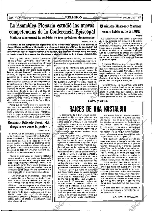 ABC MADRID 28-11-1984 página 46