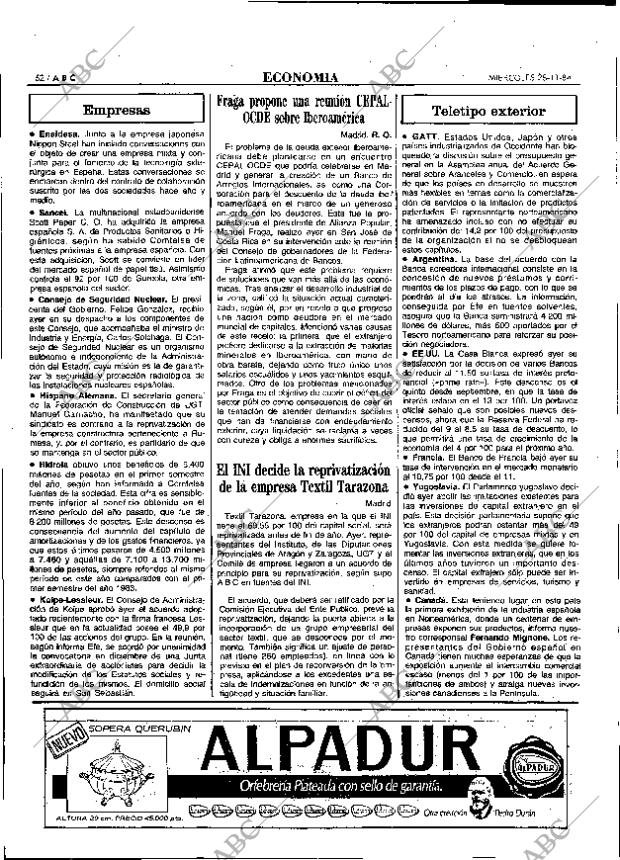 ABC MADRID 28-11-1984 página 62