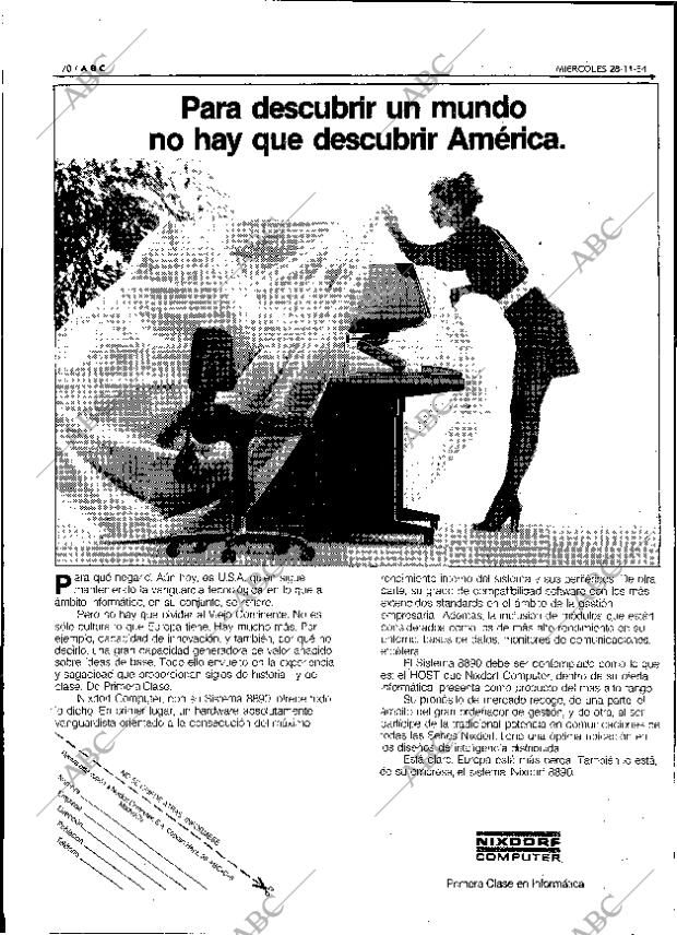 ABC MADRID 28-11-1984 página 70