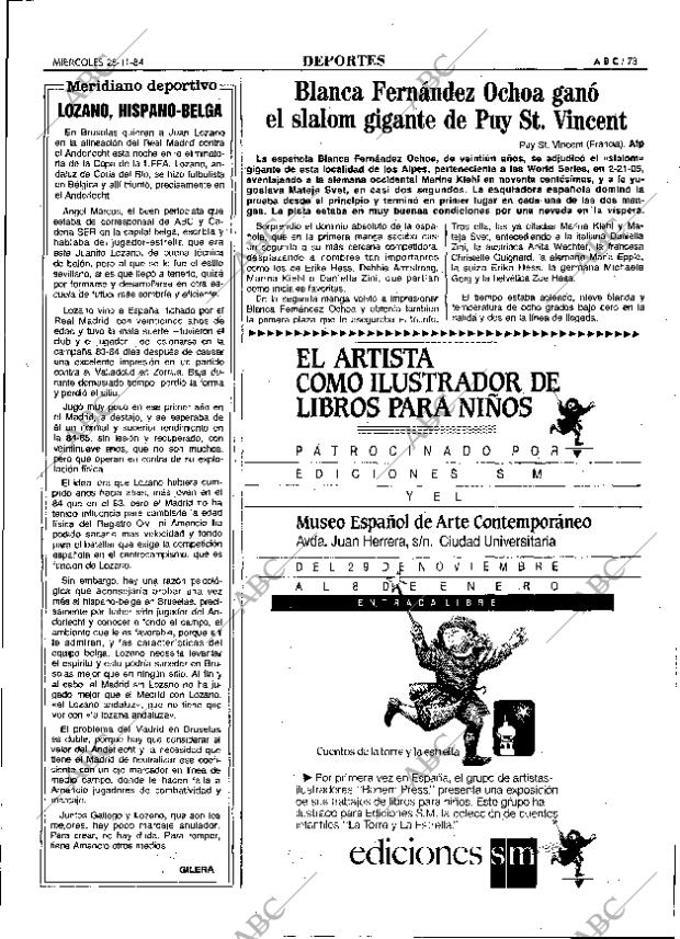 ABC MADRID 28-11-1984 página 73