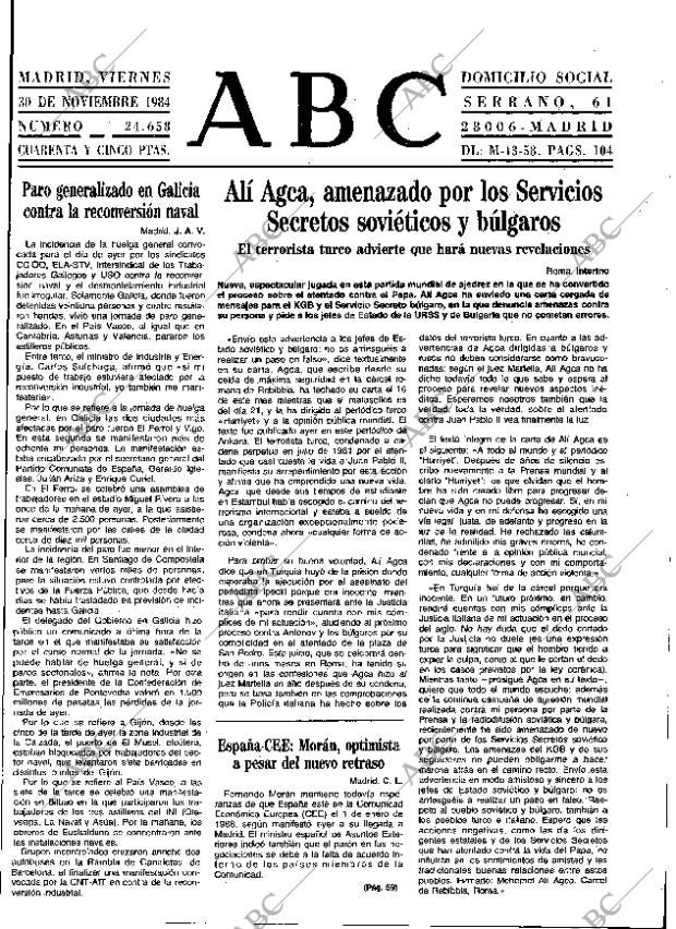 ABC MADRID 30-11-1984 página 13