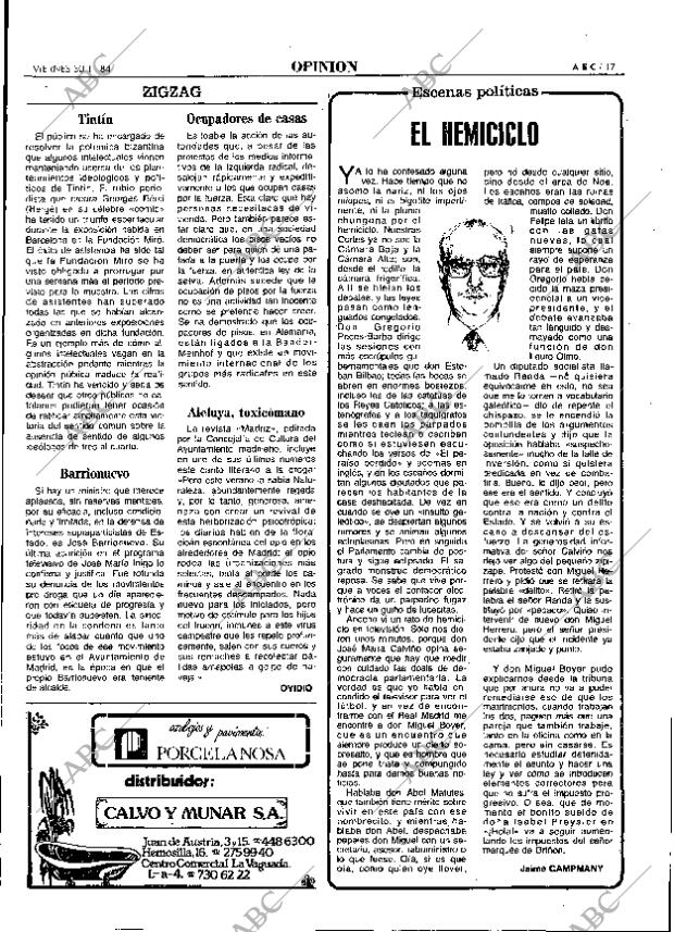 ABC MADRID 30-11-1984 página 17