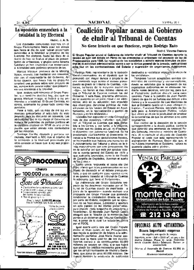 ABC MADRID 30-11-1984 página 24