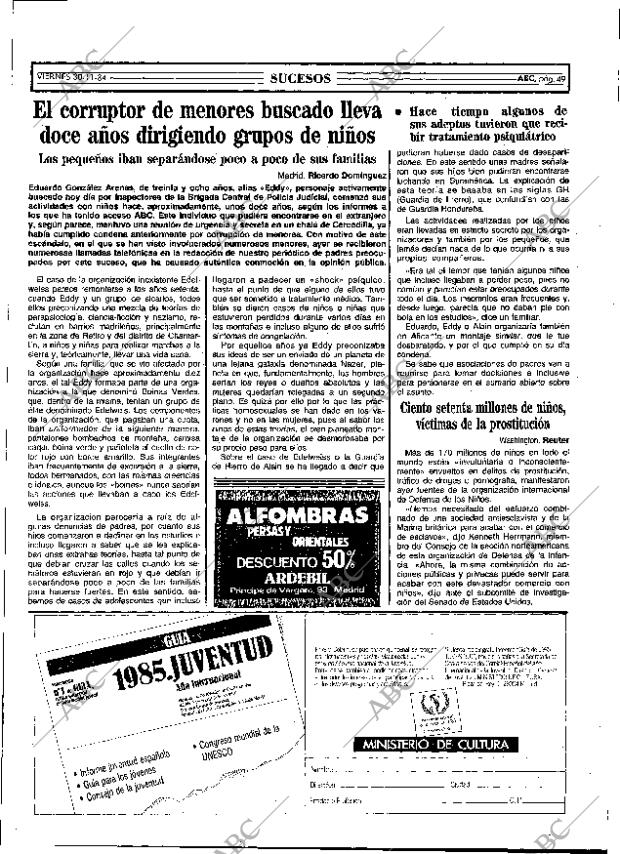 ABC MADRID 30-11-1984 página 49