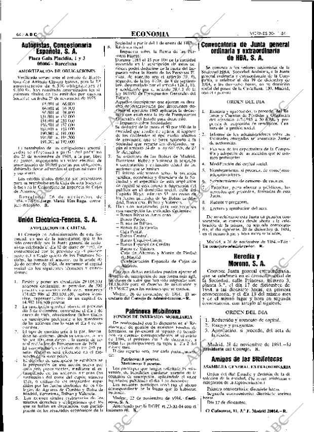 ABC MADRID 30-11-1984 página 64