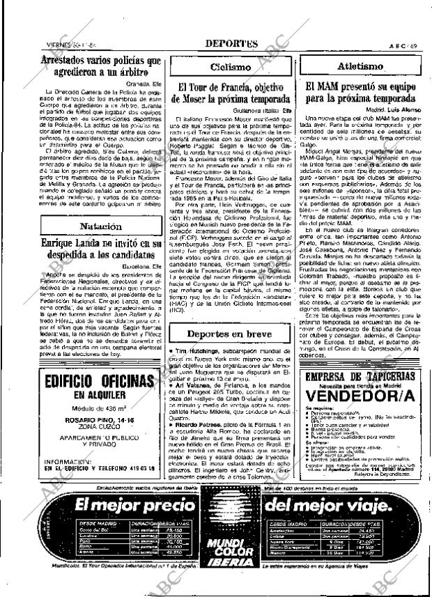 ABC MADRID 30-11-1984 página 69